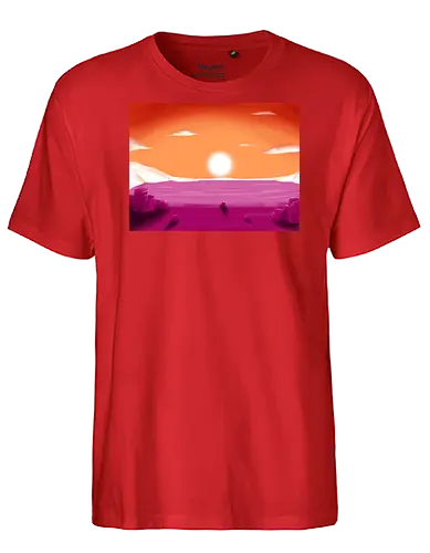 Lesbische Pride Landschaft - lesbisch, lesbian, gay, saphic, pride, landschaft, subtle pride - Fairtrade T-Shirt