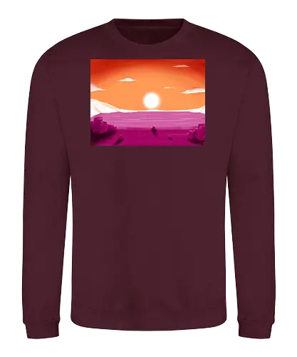 Lesbische Pride Landschaft - lesbisch, lesbian, gay, saphic, pride, landschaft, subtle pride - Sweatshirt