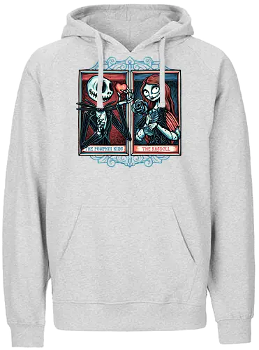 Skeleton Romance - Valentine’s Day, heart, love, horror, romance, film, movie, animation, skeleton - Fairtrade Hoodie