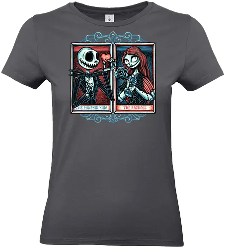 Skeleton Romance - Valentine’s Day, heart, love, horror, romance, film, movie, animation, skeleton - Standard T-Shirt (Frauen)