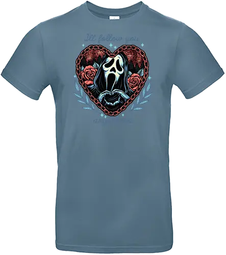 Following Anywhere - Movie, horror, Valentines, heart, love, funny, humor, villain - Standard T-Shirt