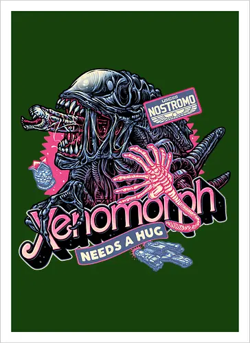 Out of this world terror - Movie, alien, galaxy, space, villain, aliens, film, Science fiction - Kunstdruck