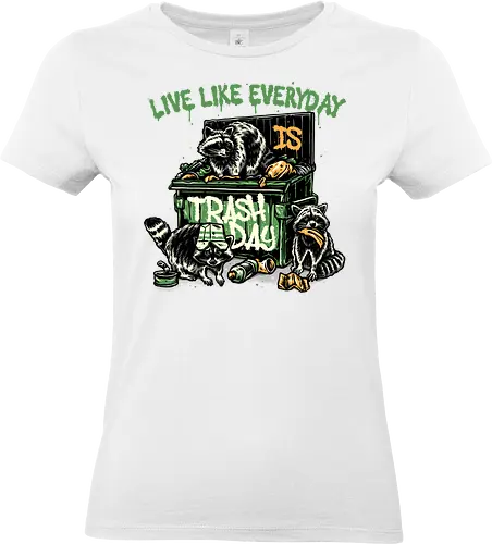 Trash Day - Funny, humor, raccoon, animal, trash, motivational, inspirational - Standard T-Shirt (Frauen)