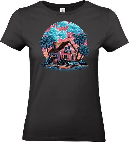 Island Life - Cartoons, animation, animated, beach, house, anime, Japanese - Standard T-Shirt (Frauen)