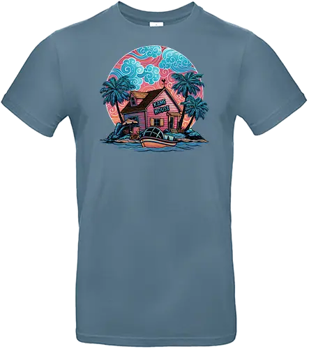 Island Life - Cartoons, animation, animated, beach, house, anime, Japanese - Standard T-Shirt
