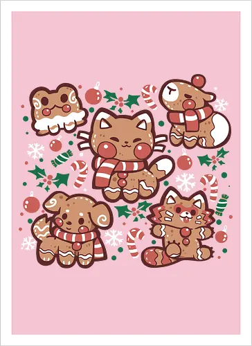 Festive Gingerbread Animals