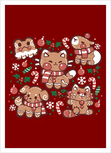 Festive Gingerbread Animals