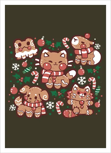 Festive Gingerbread Animals