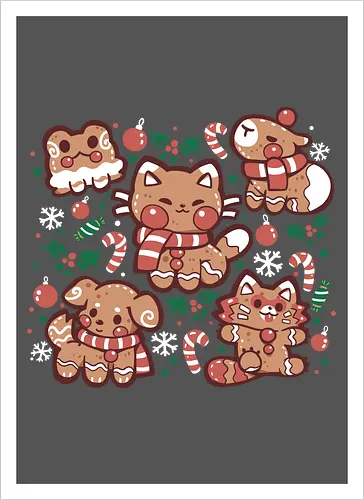 Festive Gingerbread Animals