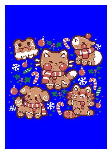 Festive Gingerbread Animals