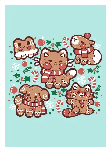 Festive Gingerbread Animals
