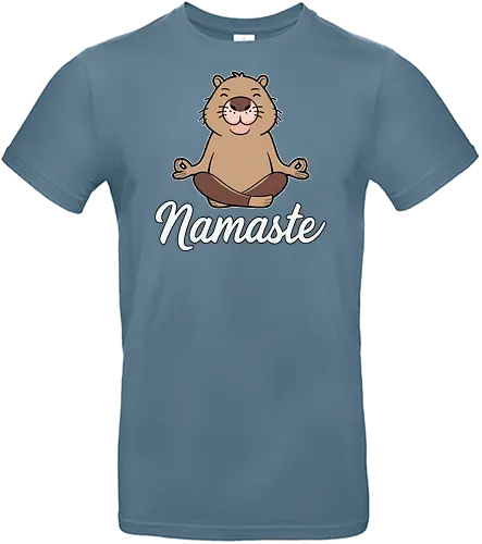 Namaste - meditation, yoga, cartoon, animal, peace, calm, capybara, namaste, mindfulness, relaxation - Standard T-Shirt