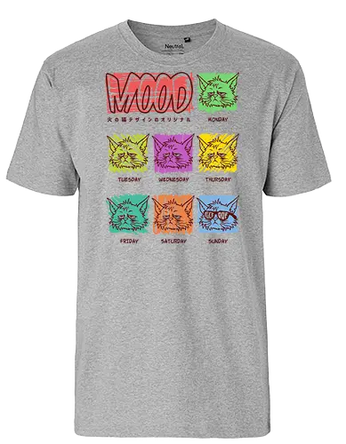Everyday Mood - grumpy cat, Anti Social, hate morning, catrovert, introvert, anti human, anti people, idgaf, dilligaf, don't care, mind your business, funny cat, cute cat, funny, cat joke, memes, internet meme, hilarious, funny meme, cat meme, meme - Fairtrade T-Shirt
