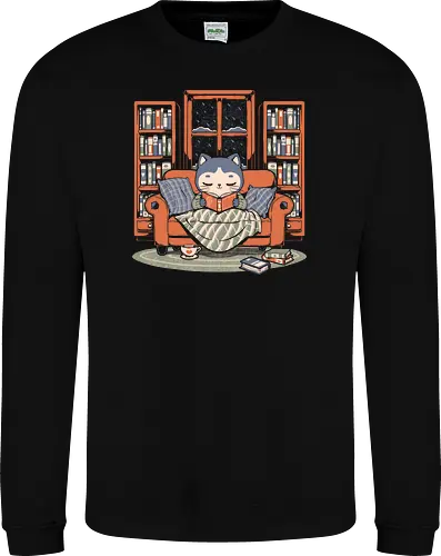 Cozy Book Winter Cat