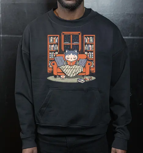 Cozy Book Winter Cat