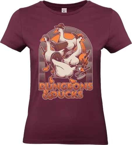 Dungeons and Ducks - rpg, ducks, internet, meme, fantasy, role-playing game, d20, dungeon master, game, adventure, Pen and Paper, tabletop, funny, fun - Standard T-Shirt (Frauen)