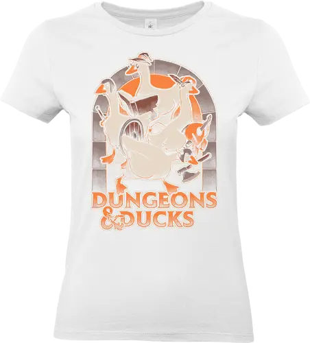 Dungeons and Ducks - rpg, ducks, internet, meme, fantasy, role-playing game, d20, dungeon master, game, adventure, Pen and Paper, tabletop, funny, fun - Standard T-Shirt (Frauen)