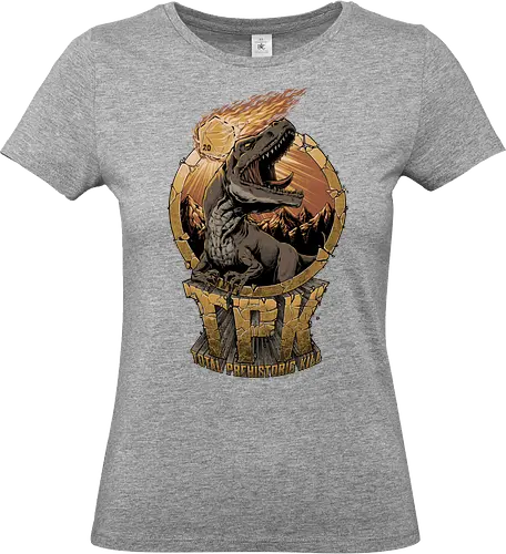 RPG - Prehistoric TPK - TPK, Total Party Kill, dinosaur, tyrannosaurus rex, t-rex, rpg, role-playing game, fantasy, rpg, Pen and Paper, d20, dungeon master, role-playing game, tabletop, game master - Standard T-Shirt (Frauen)