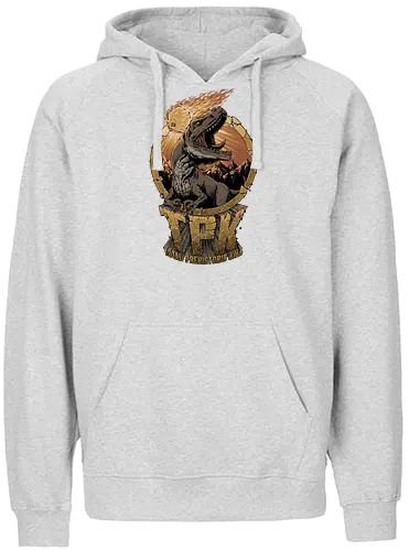 RPG - Prehistoric TPK - TPK, Total Party Kill, dinosaur, tyrannosaurus rex, t-rex, rpg, role-playing game, fantasy, rpg, Pen and Paper, d20, dungeon master, role-playing game, tabletop, game master - Fairtrade Hoodie