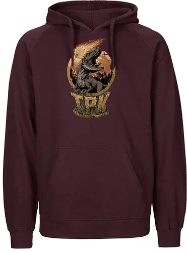 RPG - Prehistoric TPK - TPK, Total Party Kill, dinosaur, tyrannosaurus rex, t-rex, rpg, role-playing game, fantasy, rpg, Pen and Paper, d20, dungeon master, role-playing game, tabletop, game master - Fairtrade Hoodie