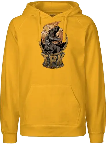 RPG - Prehistoric TPK - TPK, Total Party Kill, dinosaur, tyrannosaurus rex, t-rex, rpg, role-playing game, fantasy, rpg, Pen and Paper, d20, dungeon master, role-playing game, tabletop, game master - Fairtrade Hoodie