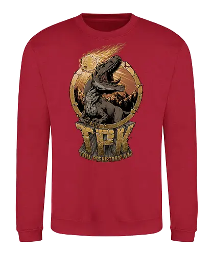 RPG - Prehistoric TPK - TPK, Total Party Kill, dinosaur, tyrannosaurus rex, t-rex, rpg, role-playing game, fantasy, rpg, Pen and Paper, d20, dungeon master, role-playing game, tabletop, game master - Sweatshirt
