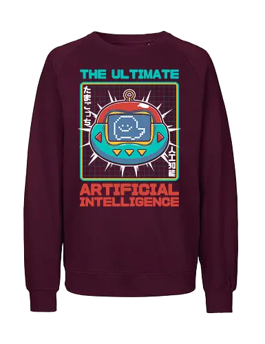 Vintage Virtual Pet - Cool Retro Game - vintage retro, virtual pet, video game, kid toy, electronics, Artificial Intelligence, japanese kanji, cute, pet, classic, virtual, Virtual Reality - Fairtrade Sweatshirt