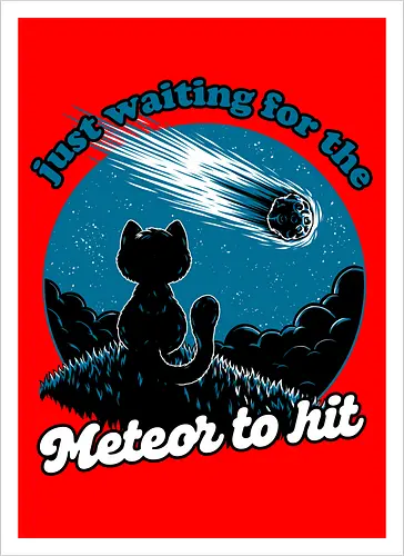Cat Waiting the Meteor