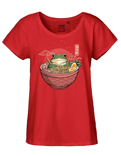 Toad Ramen Bath Ukiyo - ramen wave, noodles, great wave, ramen bowl, noodle bowl, japan, japanese, ukiyo e, ukiyo - Fairtrade Girl Shirt