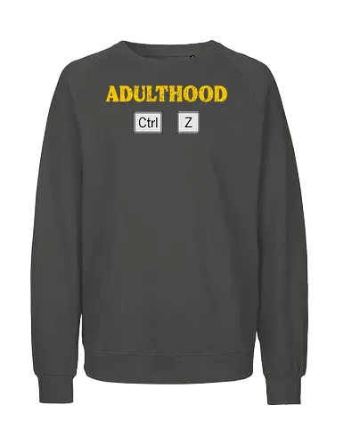Adulthood Ctrl Z - Erwachsenenhumor, lustiges Design, Computerwitz, technikaffin, PC-Nerd, Ctrl Z Design, Sarkasmus, Tastenkombination, Grafikdesign T-Shirt, Computerfreunde, lustige Grafik, ironische Designs, Technikliebhaber, Life Undo, Erwachsenenleben, IT-Liebhaber, lustige Geschenkidee, Nerd Humor, witzige Sprüche, Tech-Geschenk, Statement-Shirt, Millennials Humor, Gen X Spaß, Erwachsensein, lustiger Alltagswitz - Fairtrade Sweatshirt