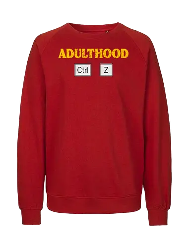 Adulthood Ctrl Z - Erwachsenenhumor, lustiges Design, Computerwitz, technikaffin, PC-Nerd, Ctrl Z Design, Sarkasmus, Tastenkombination, Grafikdesign T-Shirt, Computerfreunde, lustige Grafik, ironische Designs, Technikliebhaber, Life Undo, Erwachsenenleben, IT-Liebhaber, lustige Geschenkidee, Nerd Humor, witzige Sprüche, Tech-Geschenk, Statement-Shirt, Millennials Humor, Gen X Spaß, Erwachsensein, lustiger Alltagswitz - Fairtrade Sweatshirt