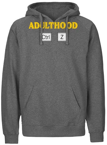 Adulthood Ctrl Z - Erwachsenenhumor, lustiges Design, Computerwitz, technikaffin, PC-Nerd, Ctrl Z Design, Sarkasmus, Tastenkombination, Grafikdesign T-Shirt, Computerfreunde, lustige Grafik, ironische Designs, Technikliebhaber, Life Undo, Erwachsenenleben, IT-Liebhaber, lustige Geschenkidee, Nerd Humor, witzige Sprüche, Tech-Geschenk, Statement-Shirt, Millennials Humor, Gen X Spaß, Erwachsensein, lustiger Alltagswitz - Fairtrade Hoodie