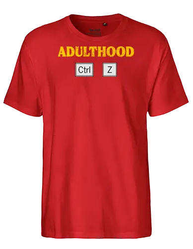 Adulthood Ctrl Z - Erwachsenenhumor, lustiges Design, Computerwitz, technikaffin, PC-Nerd, Ctrl Z Design, Sarkasmus, Tastenkombination, Grafikdesign T-Shirt, Computerfreunde, lustige Grafik, ironische Designs, Technikliebhaber, Life Undo, Erwachsenenleben, IT-Liebhaber, lustige Geschenkidee, Nerd Humor, witzige Sprüche, Tech-Geschenk, Statement-Shirt, Millennials Humor, Gen X Spaß, Erwachsensein, lustiger Alltagswitz - Fairtrade T-Shirt