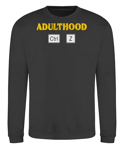 Adulthood Ctrl Z - Erwachsenenhumor, lustiges Design, Computerwitz, technikaffin, PC-Nerd, Ctrl Z Design, Sarkasmus, Tastenkombination, Grafikdesign T-Shirt, Computerfreunde, lustige Grafik, ironische Designs, Technikliebhaber, Life Undo, Erwachsenenleben, IT-Liebhaber, lustige Geschenkidee, Nerd Humor, witzige Sprüche, Tech-Geschenk, Statement-Shirt, Millennials Humor, Gen X Spaß, Erwachsensein, lustiger Alltagswitz - Sweatshirt