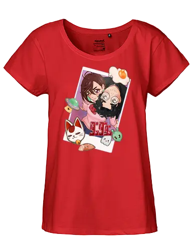 Occult Girl x Alien Boy - dandadan, anime, alien, ghosts, neko - Fairtrade Girl Shirt