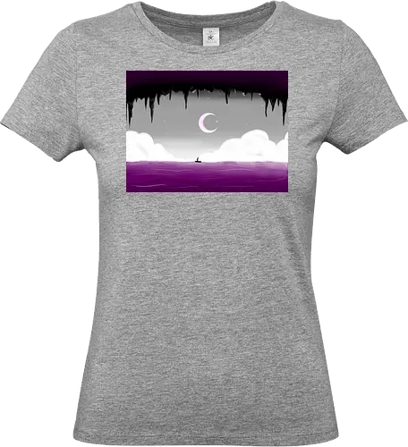 Ace Pride Landschaft - ace, asexuell, pride, landschaft, subtle pride - Standard T-Shirt (Frauen)