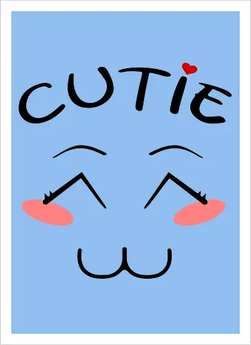 Cutie Cute Kawaii Face (Süßes Kawaii-Gesicht)