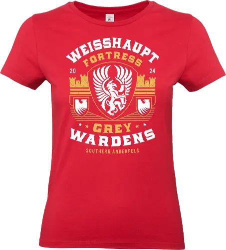 Grey Wardens Fortress Crest - dragon, veilguard, veil guard, video game, gaming, gamer, emmrich volkarin, rook, manfred, lucanis, bellara lutare, neve gallus, rpg, inquisition, grey wardens - Standard T-Shirt (Frauen)