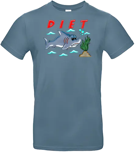 Shark Diet (Haidiät) - Hai, Diät, Cartoon, lustig, Sarkasmus, Humor, witzig, verspielt, Spaß, Strand, Meer, Ozean, Fisch, Lächeln, Entspannung, Lacher, Meeresthema, urkomisch, lässig, Tiere, maritim, sarkastisch, einzigartig, kreativ, komisch - Standard T-Shirt