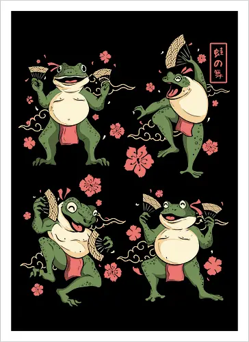 Dance Of The Toads Ukiyo e