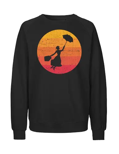Catch The Wind Embrace The Magic - abstract, classic, fantasy, fly, keeper, magic, minimalist, nostalgia, parasol, pop art, popart, retro, umbrella, vintage, popculture - Fairtrade Sweatshirt