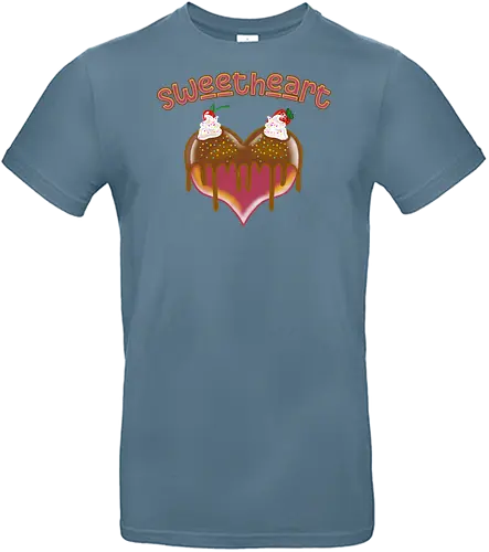 Sweetheart (Herzallerliebst) - kreativ, Geschenk, Valentinstag, bezaubernd, Herzmotiv, Naschkatze, Spaß, Cartoon, Design, einzigartig, Herz, süß, Desserts, Süßigkeiten, romantisch, Liebe, kawaii, niedlich, charmant, verspielt - Standard T-Shirt