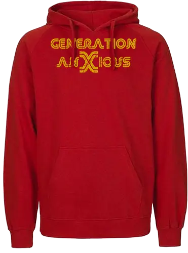 Generation AnXious (Generation Ängstlich) - retro, Sorgen, Humor, Chaos, Stil, Überdenken, Vintage, gen x, Millennials, gen z, Design, kreativ, lustig, sarkastisch, Retro-Vibes, Statement, ikonisch, Nostalgie, einzigartig, 80s, 70s, 90s - Fairtrade Hoodie