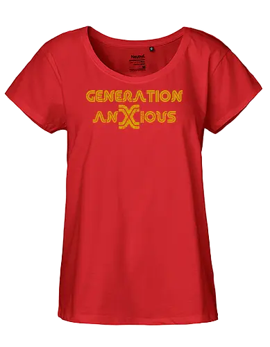 Generation AnXious (Generation Ängstlich) - retro, Sorgen, Humor, Chaos, Stil, Überdenken, Vintage, gen x, Millennials, gen z, Design, kreativ, lustig, sarkastisch, Retro-Vibes, Statement, ikonisch, Nostalgie, einzigartig, 80s, 70s, 90s - Fairtrade Girl Shirt