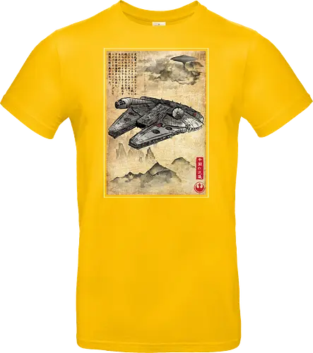 Escape from cloud city woodblock
