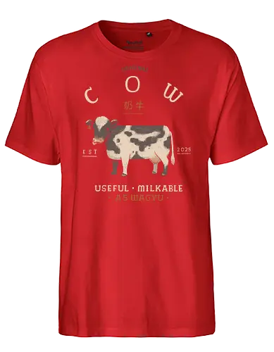 Original cow - Cow, cows, milk cow, beef, A5 wagyu - Fairtrade T-Shirt