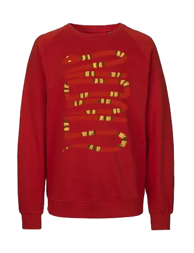 2025 snake  - snake, brain, skull, skeleton, myth, art, poison, animal, darkart, tattoo, golden - Fairtrade Sweatshirt
