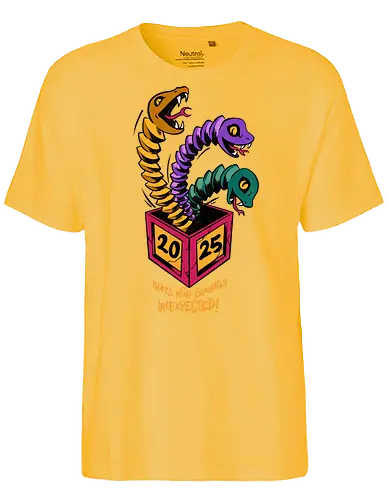 surprise box - snake, brain, skull, skeleton, myth, art, poison, animal, darkart, tattoo, golden - Fairtrade T-Shirt