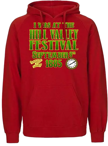 I Was There - Hill Valley, Festival, September 1885, Uhrturm, Zeitreise, Kultfilm, Fan-Design, Nostalgie, Retro, Science-Fiction, Abenteuer, Klassiker, Great Scott, Marty McFly, Doc Brown, Western, Filmzitat, Comicstil, Popkultur, Future, i was there - Fairtrade Hoodie