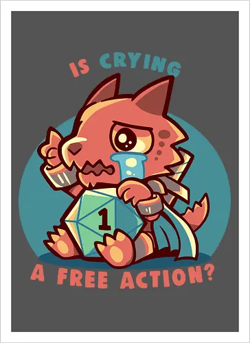 Crying is a Free Action